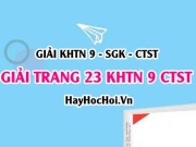 Giải KHTN 9 trang 23 Chân trời sáng tạo SGK